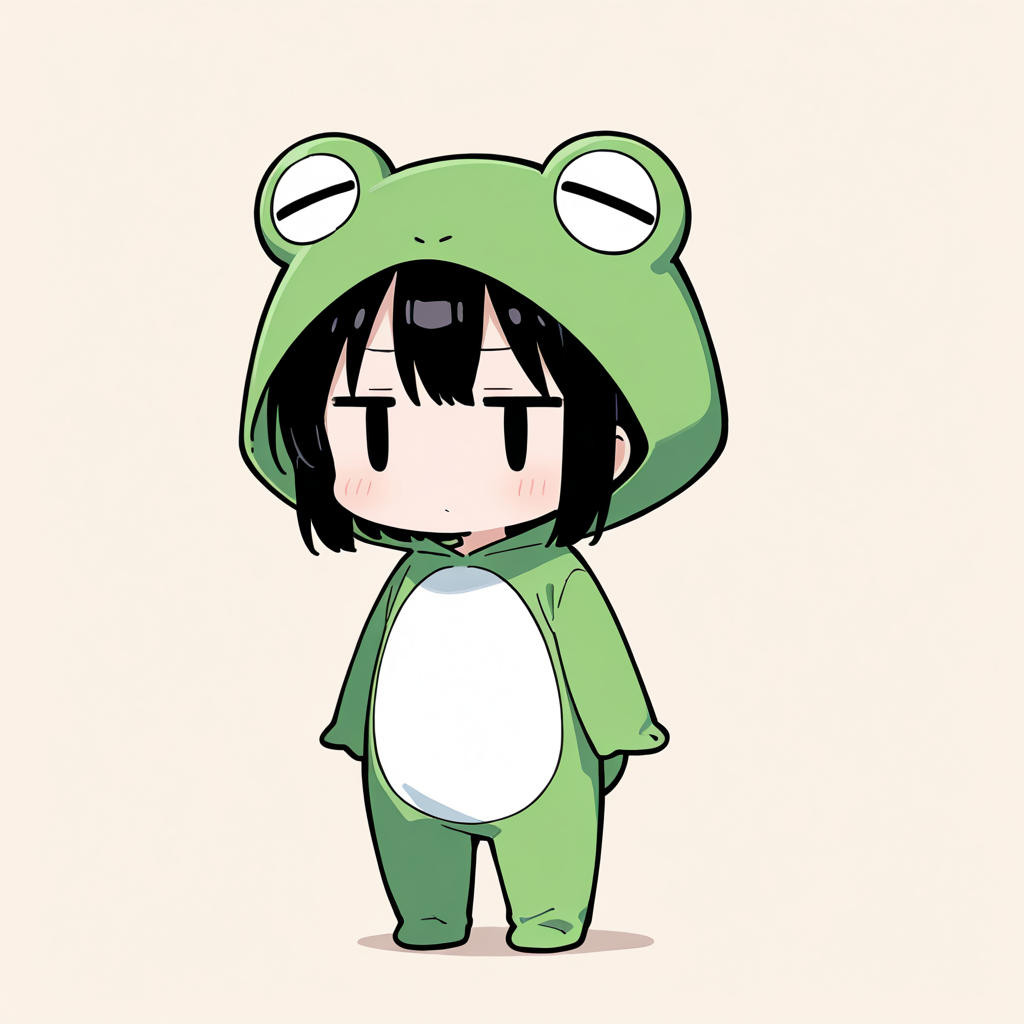 着ぐるみ着せ替え（カエル） | の人気AIイラスト・グラビア