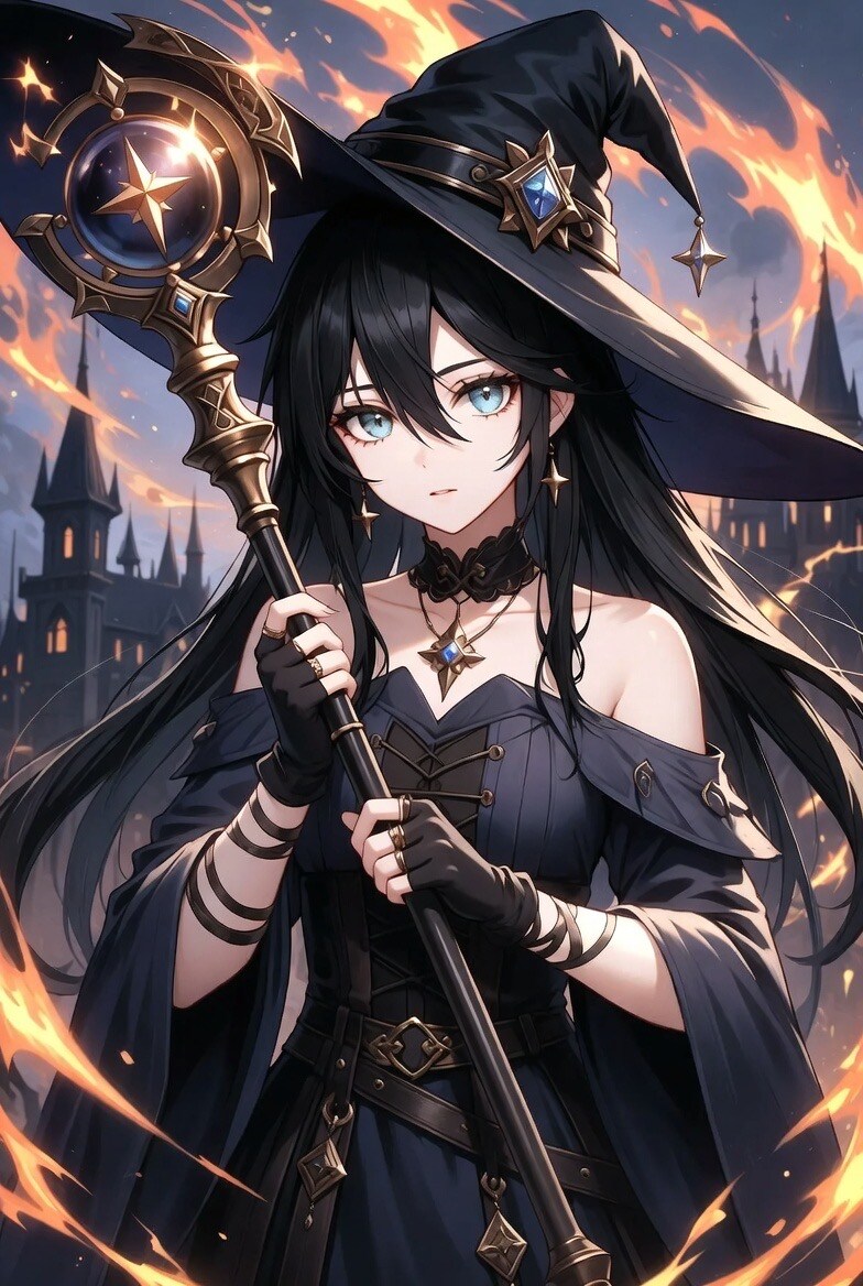 魔女と元素魔法 | の人気AIイラスト・グラビア