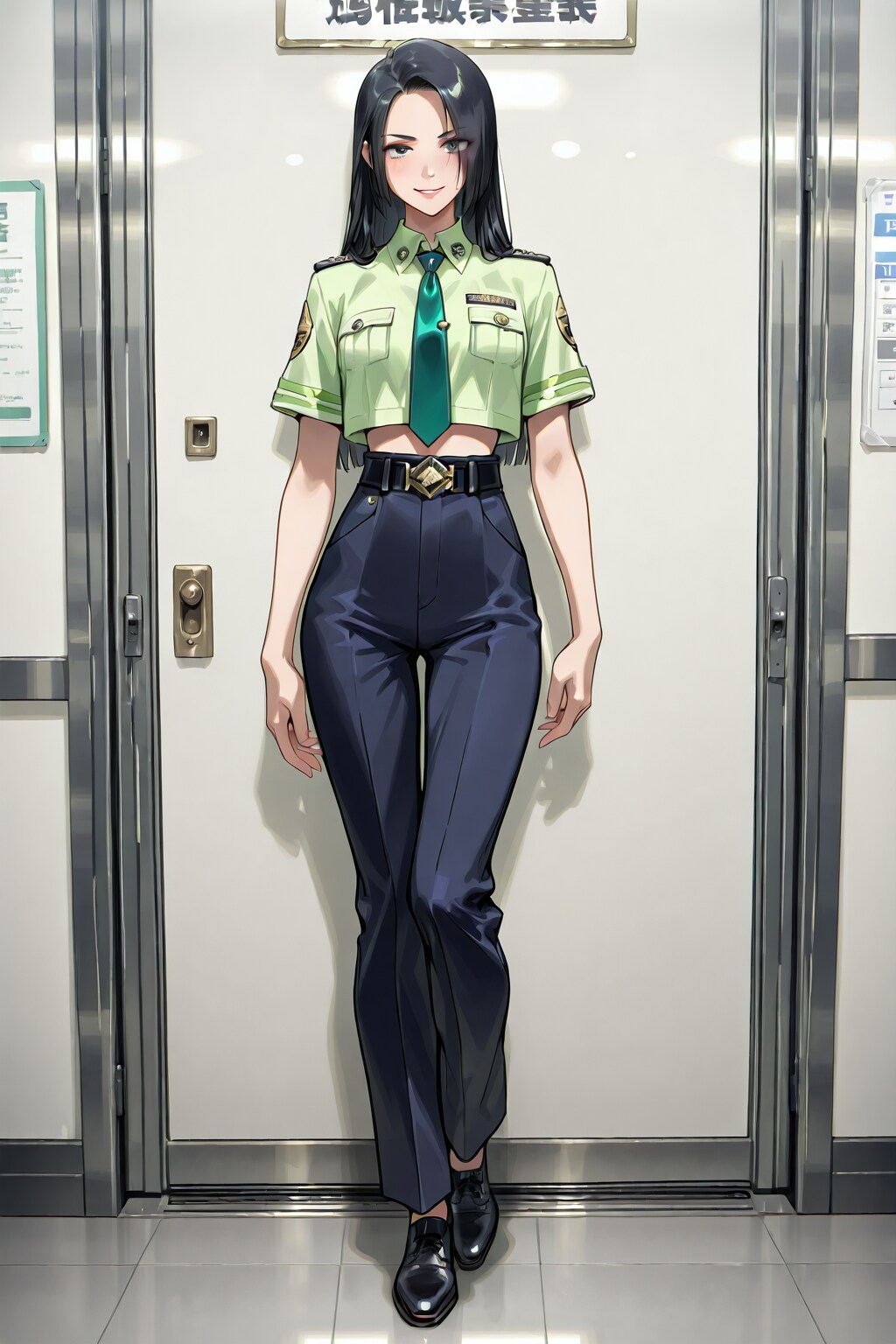かっこかわいい自衛官武内葵の防衛庁内勤