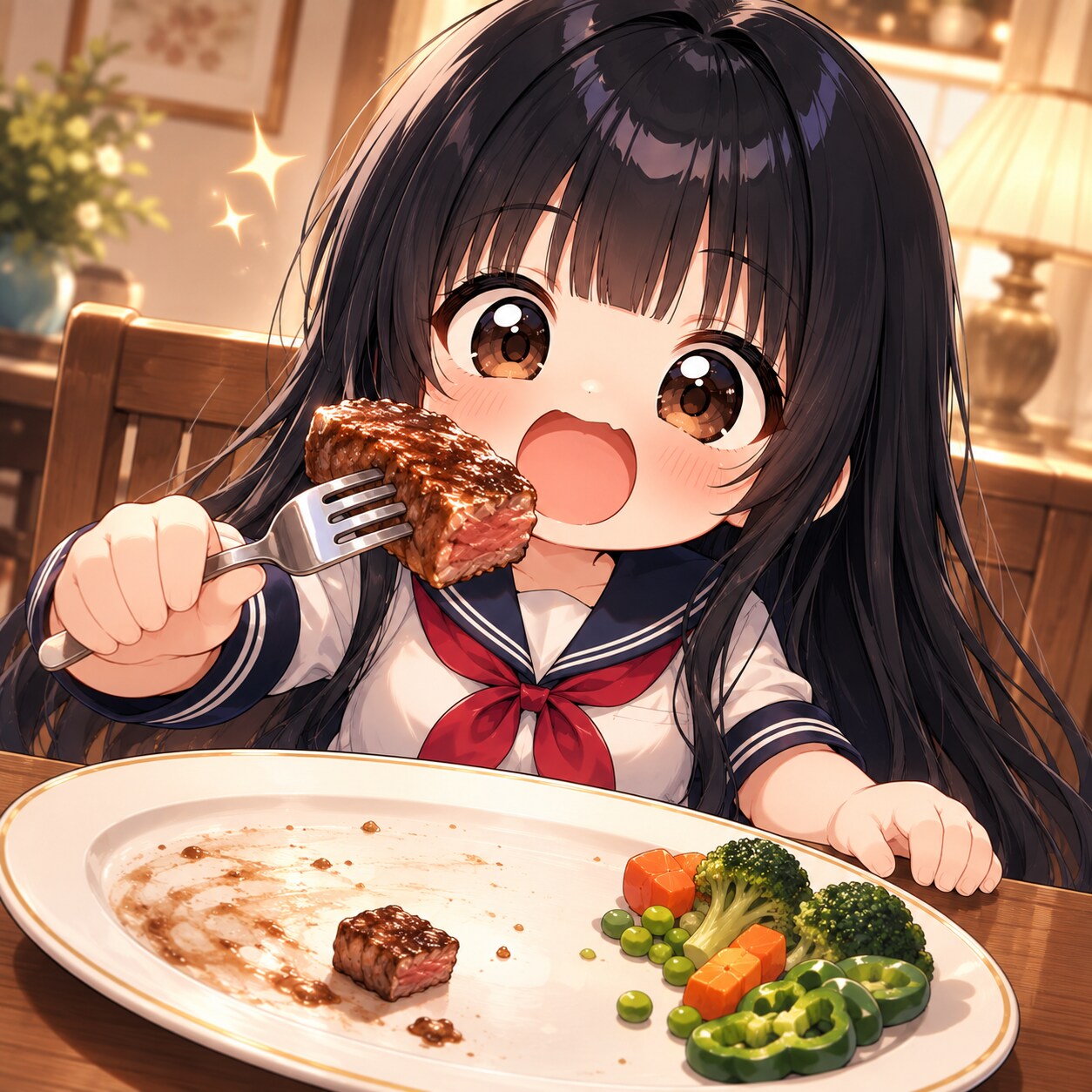 お野菜残す、悪い子 | の人気AIイラスト・グラビア