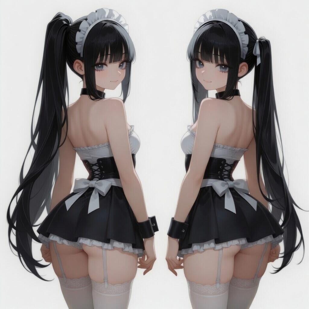 うちの子ツインテちゃんとポニテちゃん（複数投稿実験）