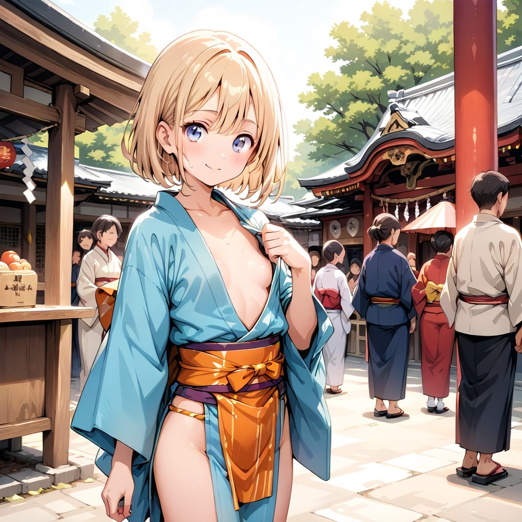 祭りの少女たち