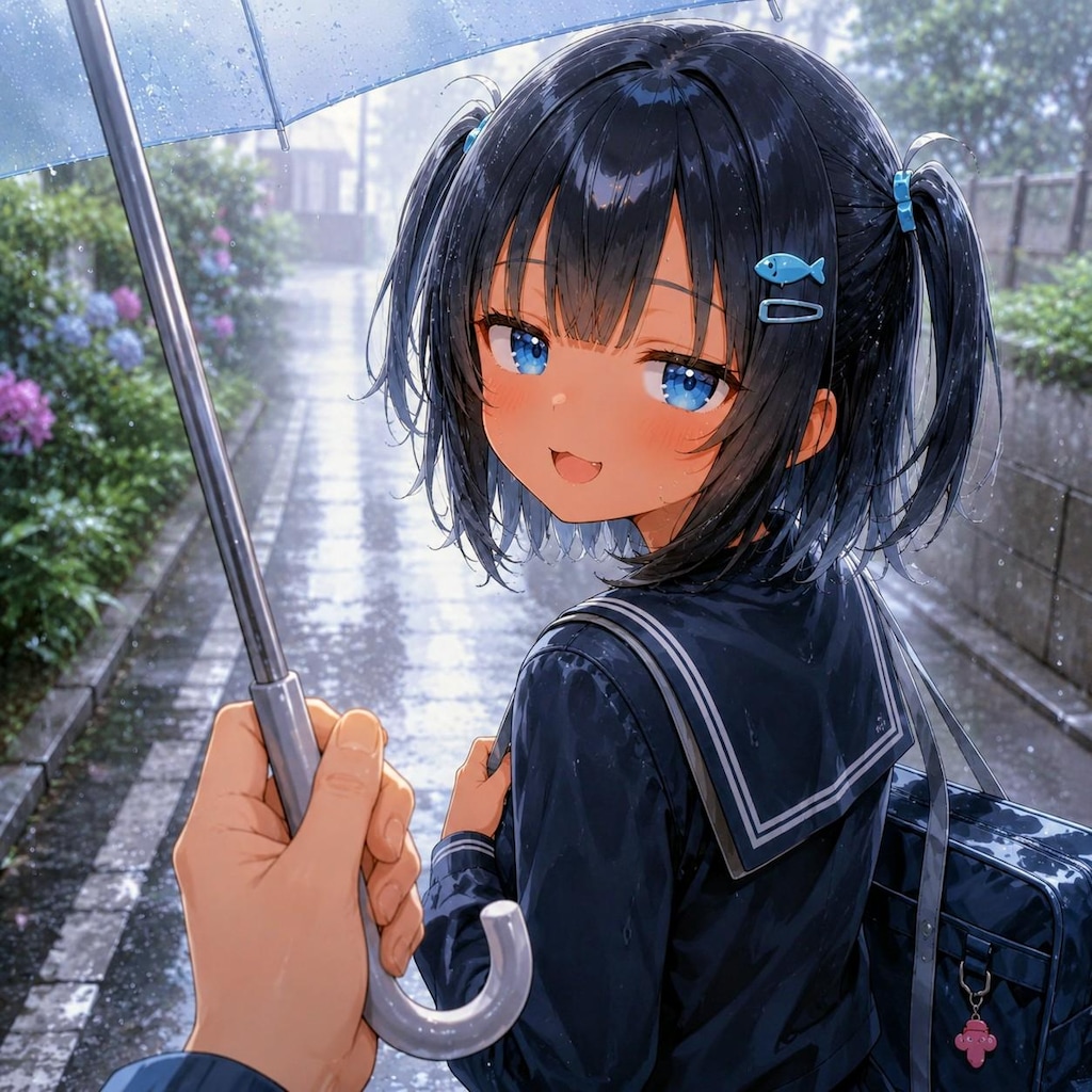 こなつちゃんと相合傘