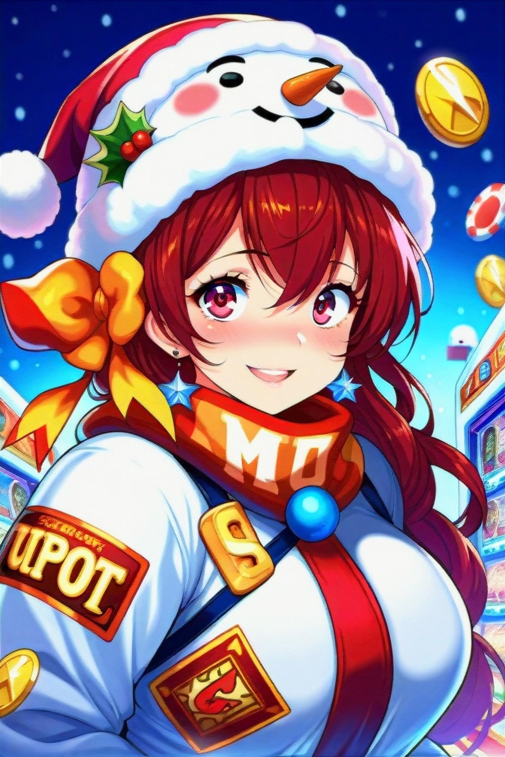 雪と赤髪とスロットマシーン