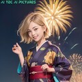 着物と花火 AI Pictures 115 5枚目