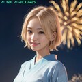 着物と花火 AI Pictures 115 3枚目