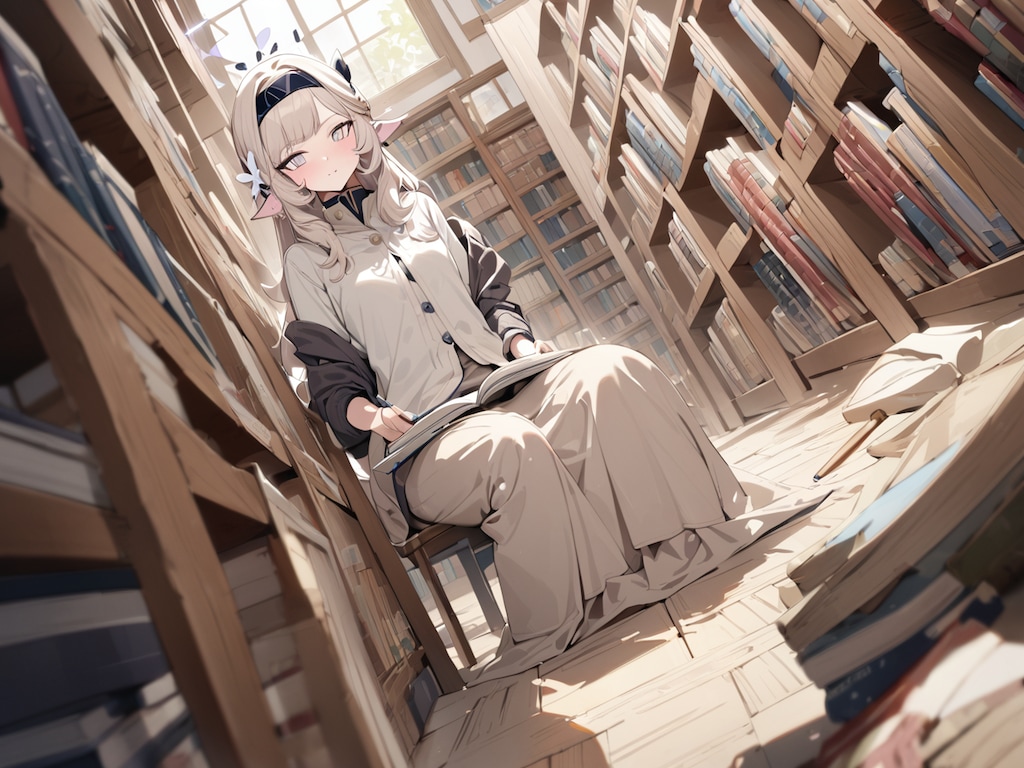 明星ヒマリの図書館での調べもの【ブルアカ・ヒマリ】