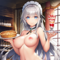 裸ニーソのメイドとチェリーパイ 4枚目