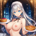 裸ニーソのメイドとチェリーパイ 6枚目