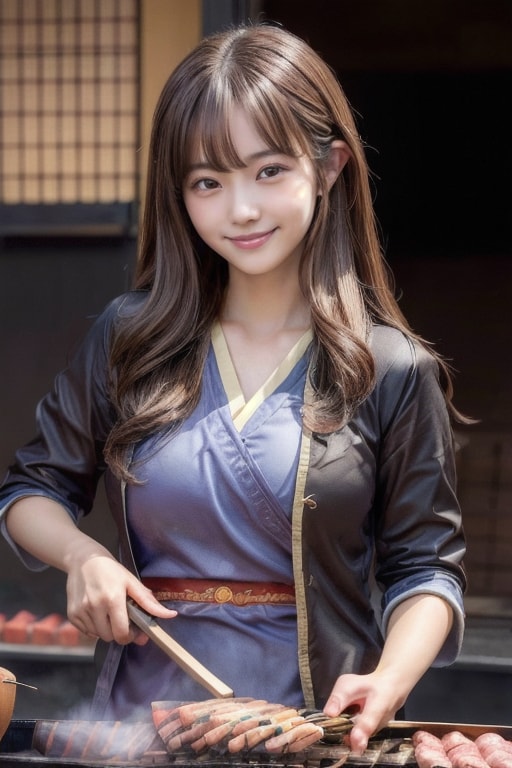 何かを焼いておりまっ娘ちゃん