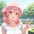 公園で✌ 2枚目