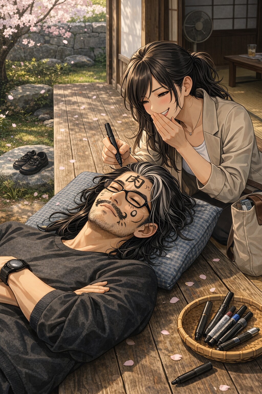落書きされる夢見るオジサン