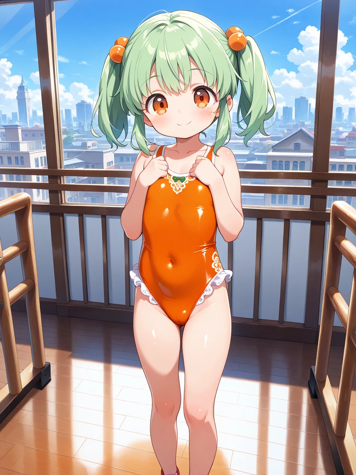【breasts squeezed together】