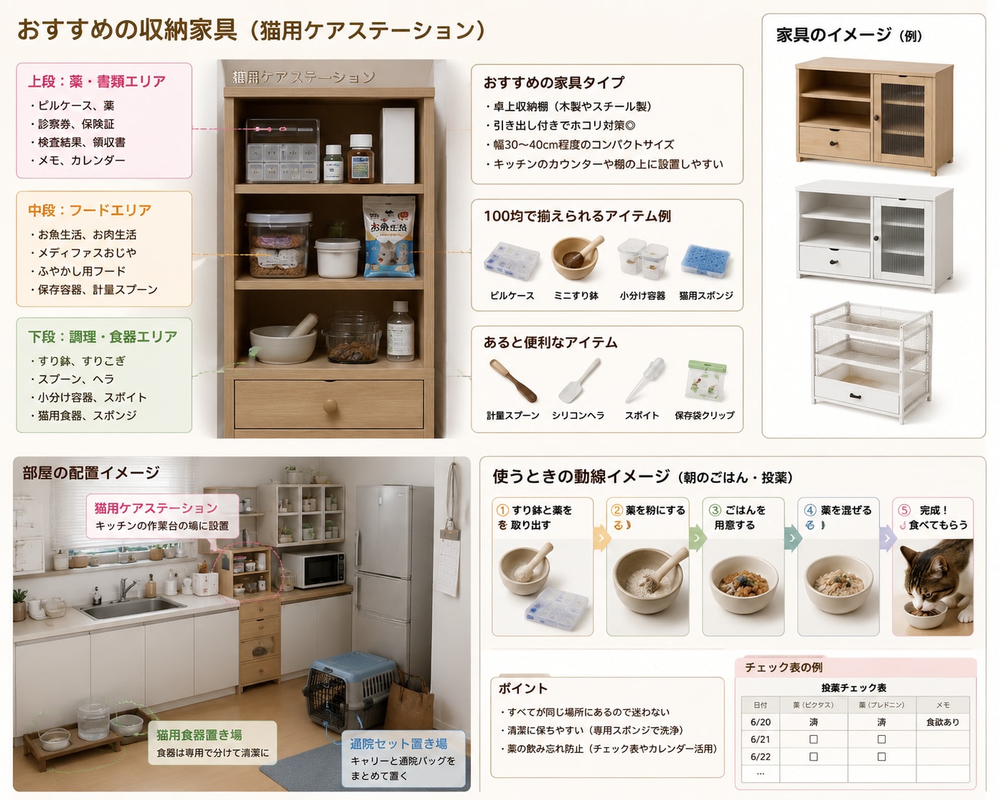 猫介護用の家具イメージ