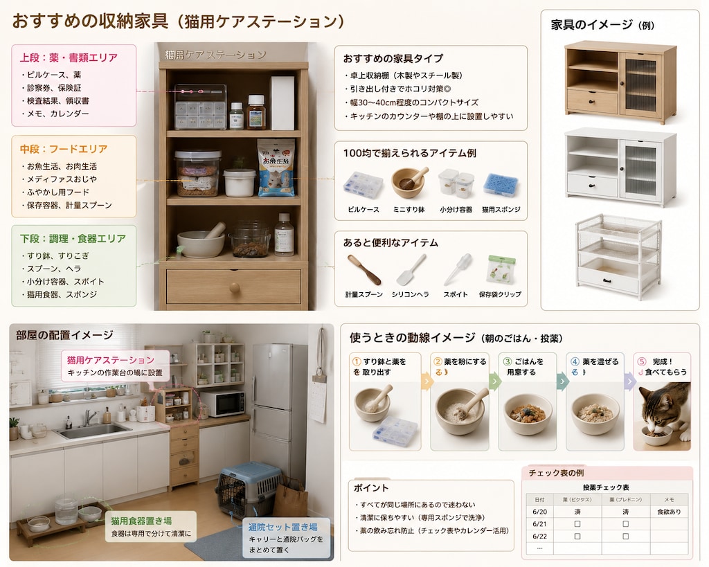 猫介護用の家具イメージ