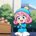 頑張るピンク髪ちゃん 2枚目