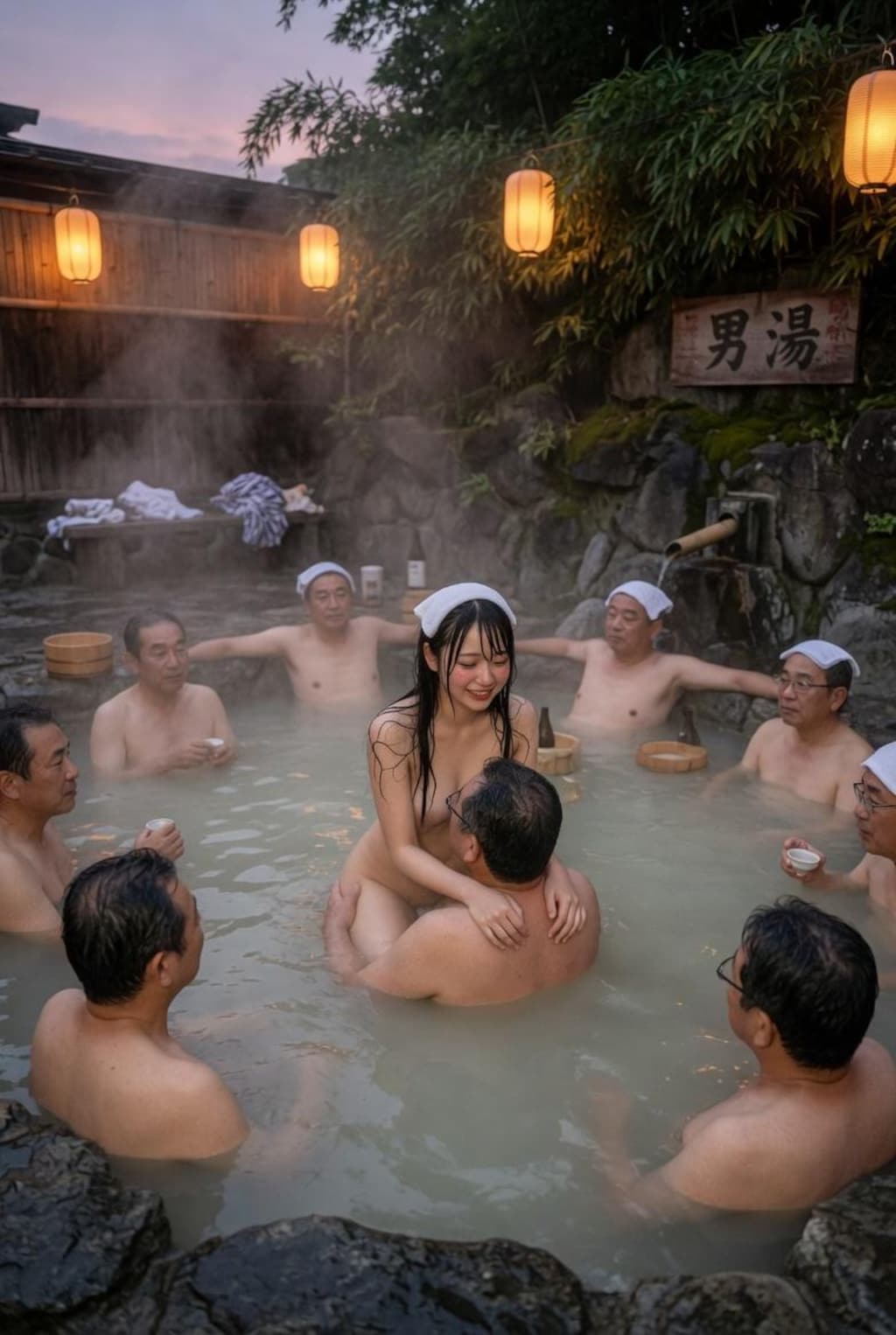 タオル一枚 男湯入ってみませんか？