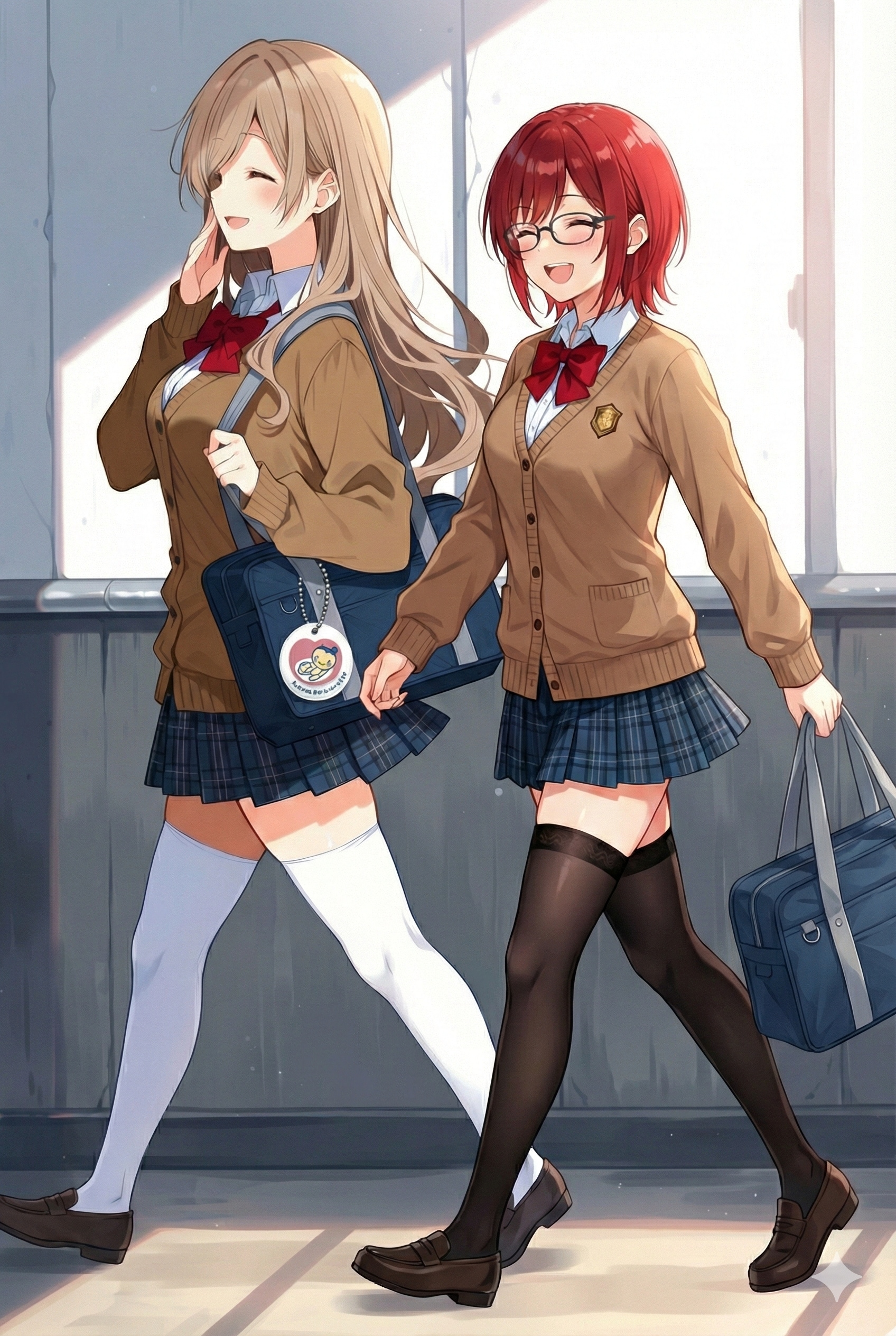 通学！HARPYちゃんとフェニ子ちゃん | の人気AIイラスト・グラビア