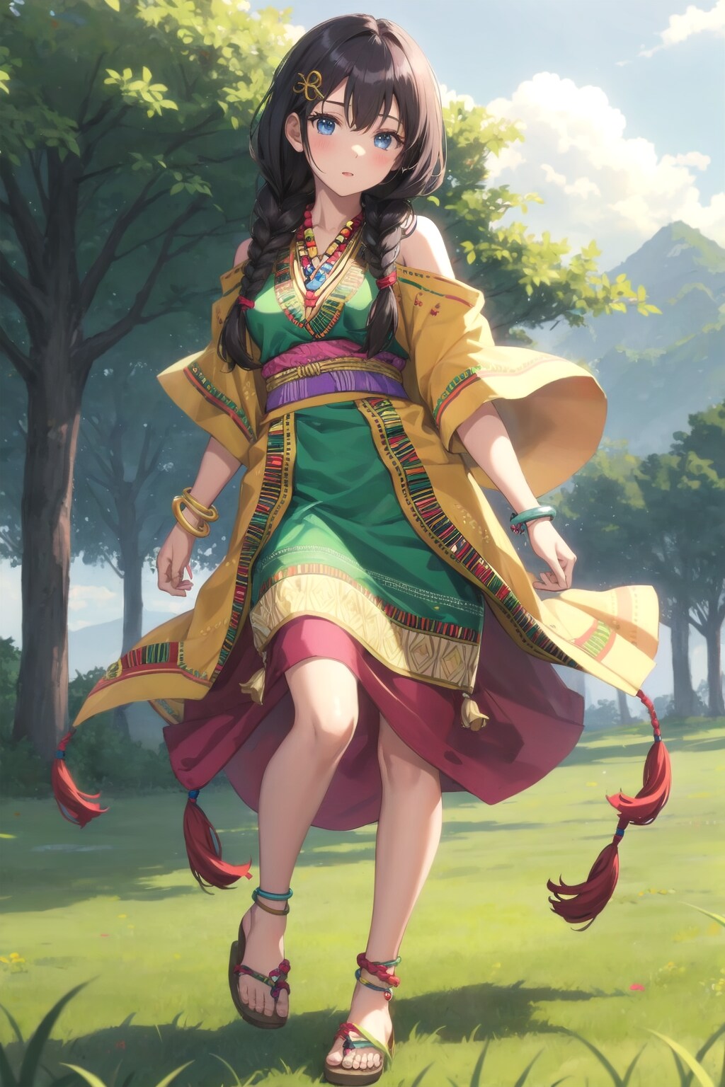 ダシキを着た女の子