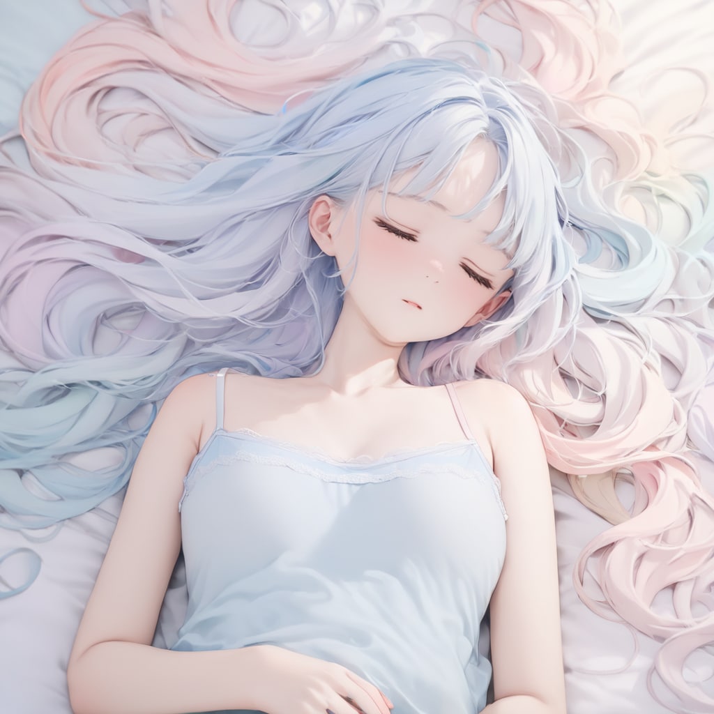 眠る青髪の少女