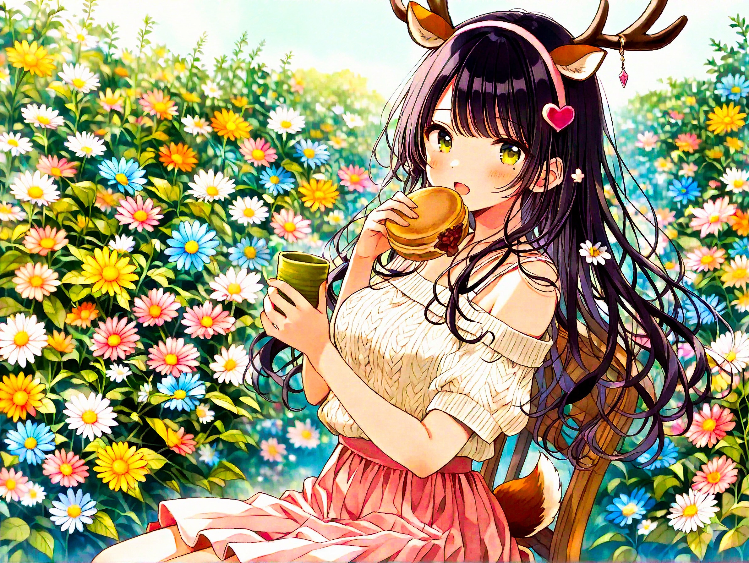 例の丸い和菓子もおいひ～ | の人気AIイラスト・グラビア