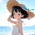 海辺の女の子 3枚目