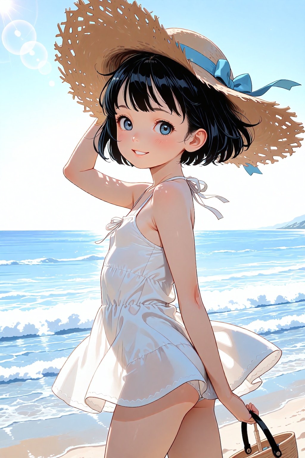海辺の女の子