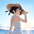 海辺の女の子 2枚目