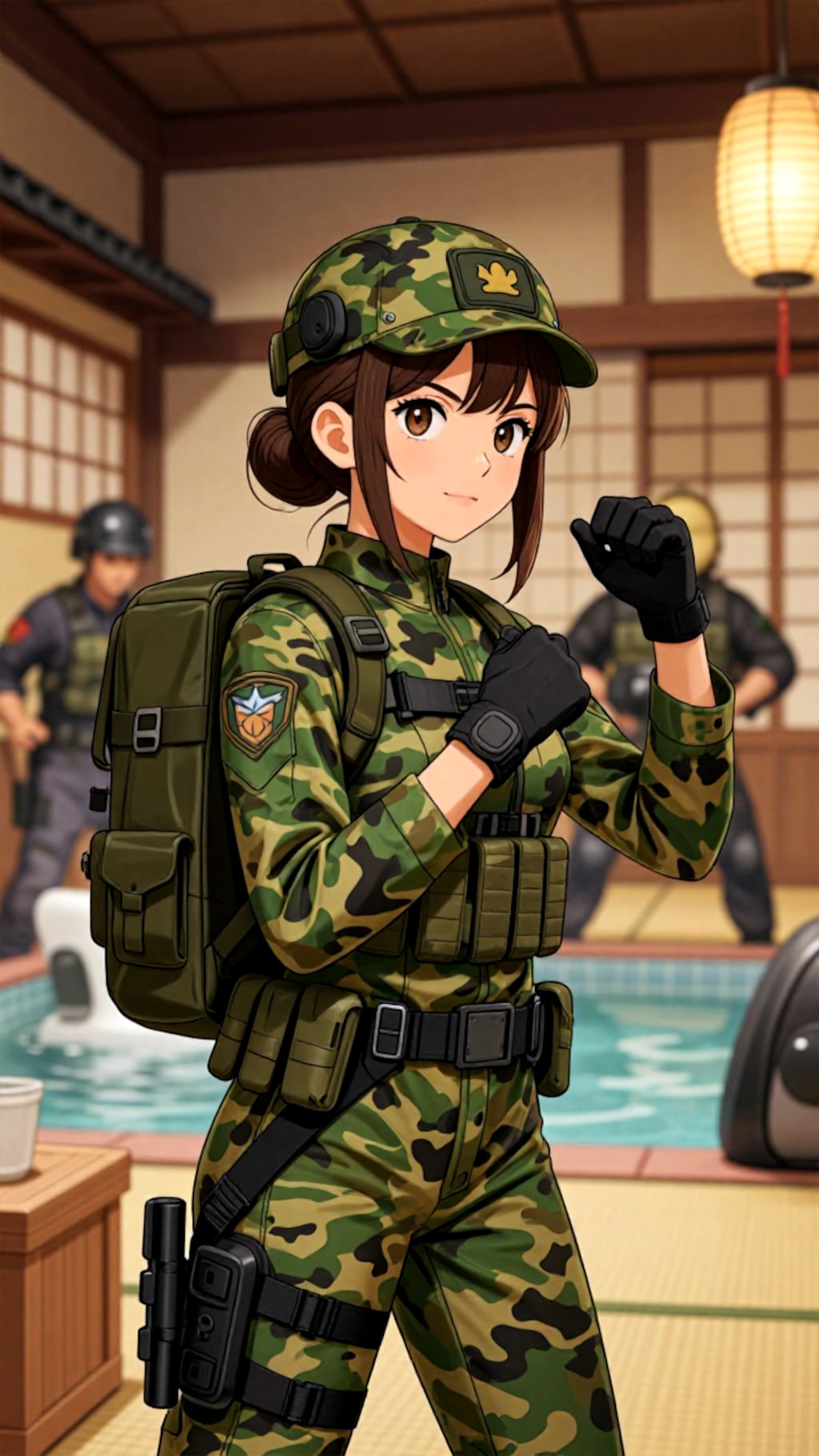 戦闘員が居る銭湯