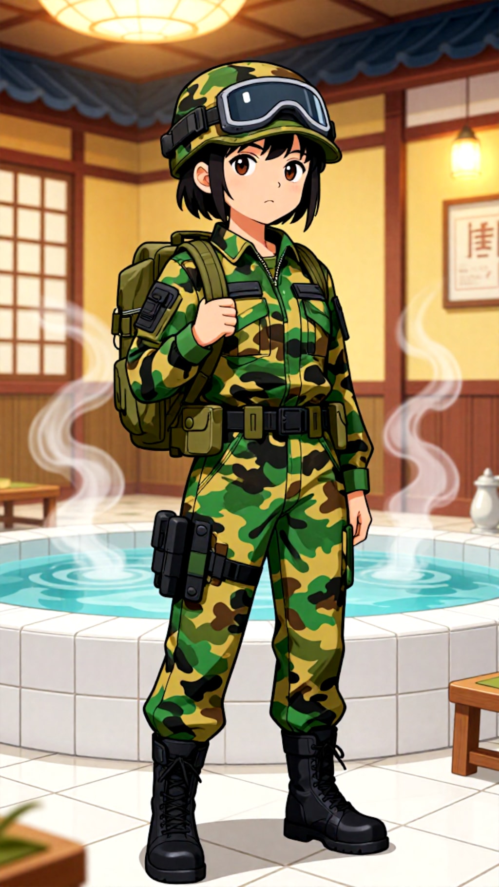 戦闘員が居る銭湯