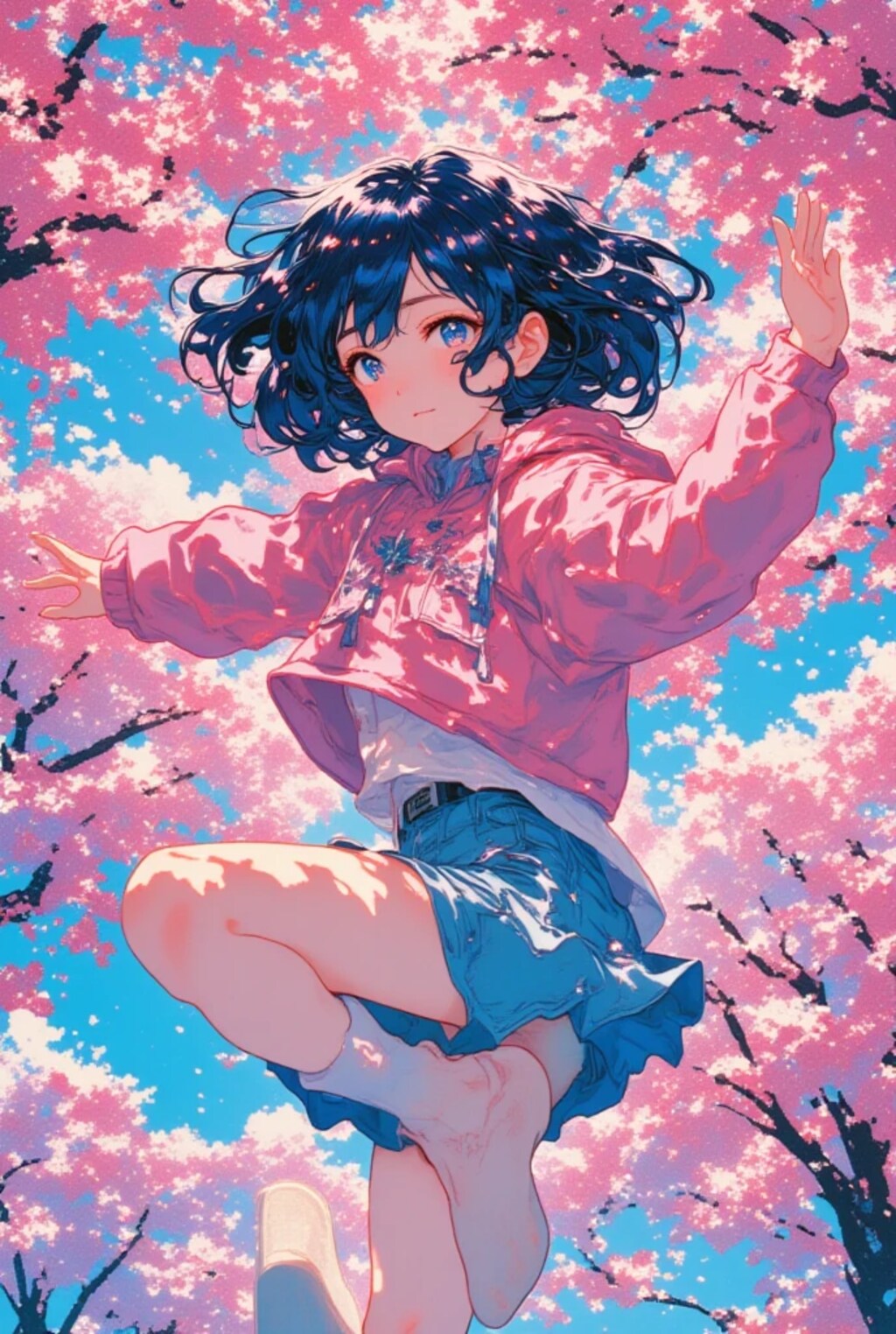 桜の下