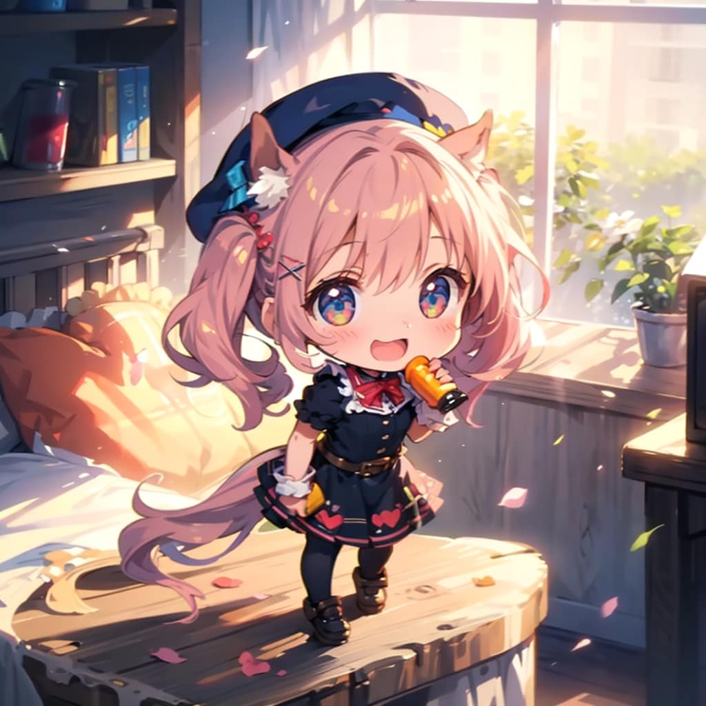 耳と尻尾の、発動-ちびちゃん。