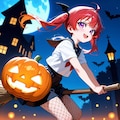 ツインテ制服網タイツハロウィン 3枚目