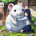 でかねずみを抱く少女（アニメ風） 5枚目