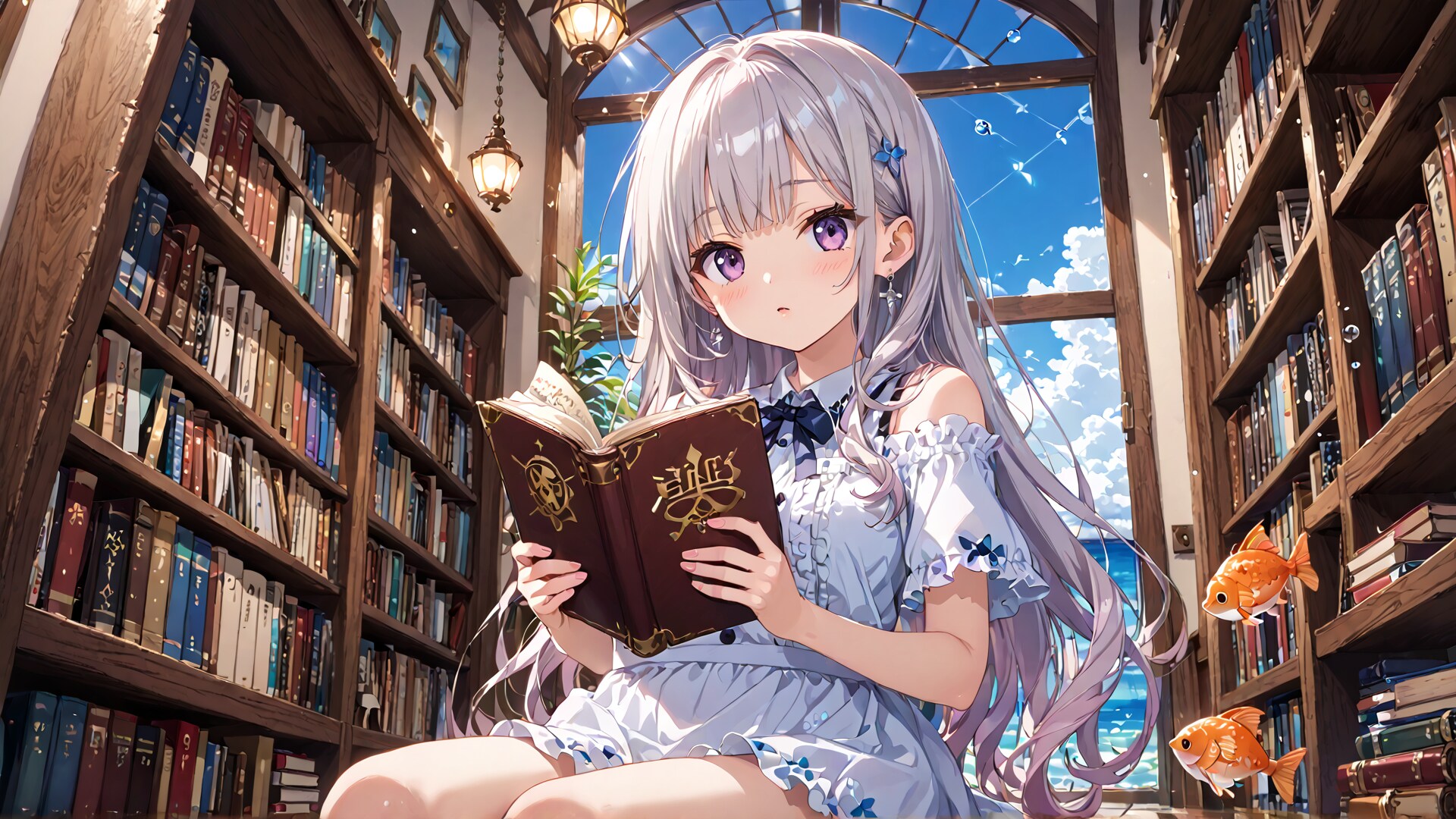 水底の図書館《Stable Diffusion XL版》