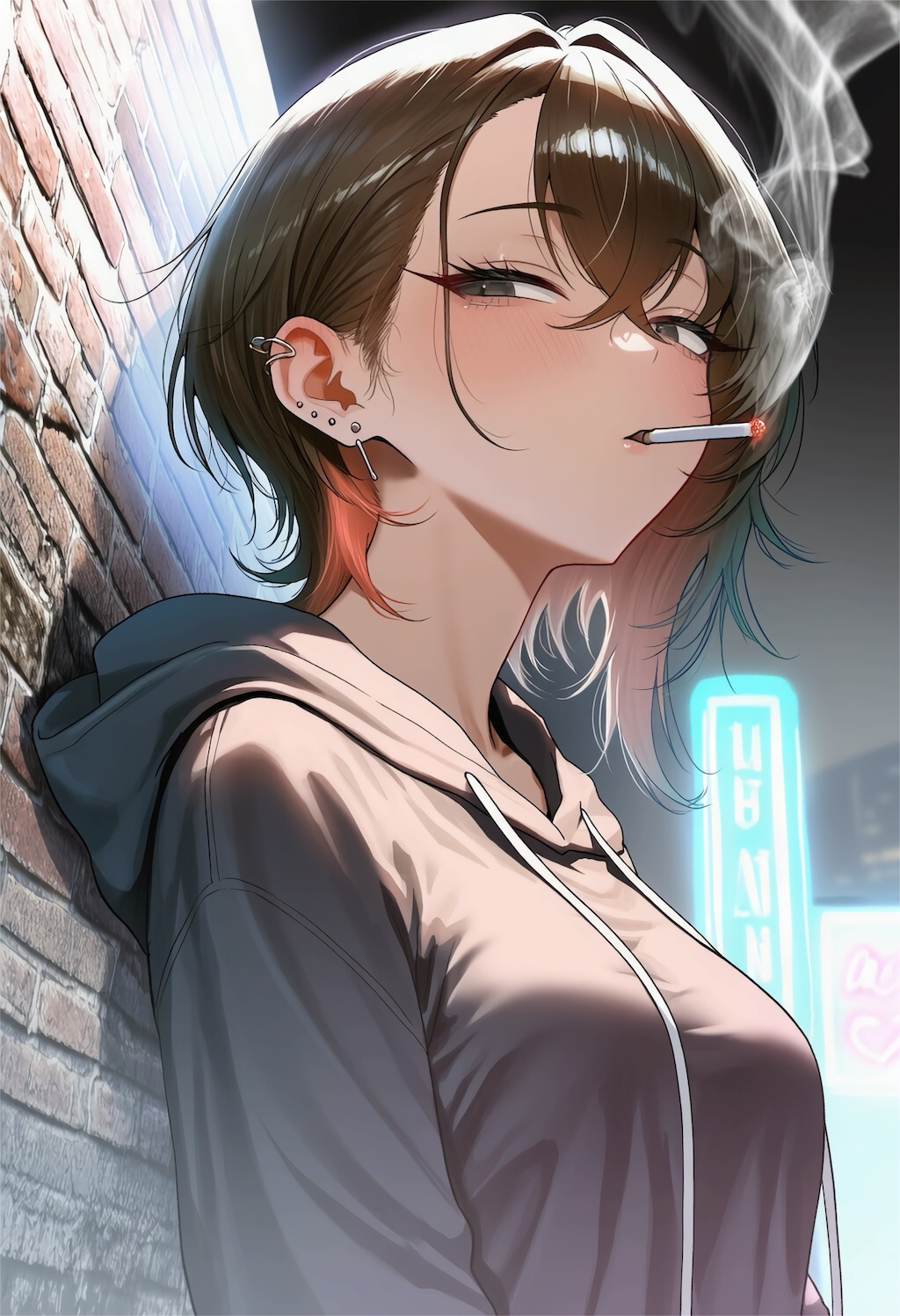 「……反対側。風、煙来るから」