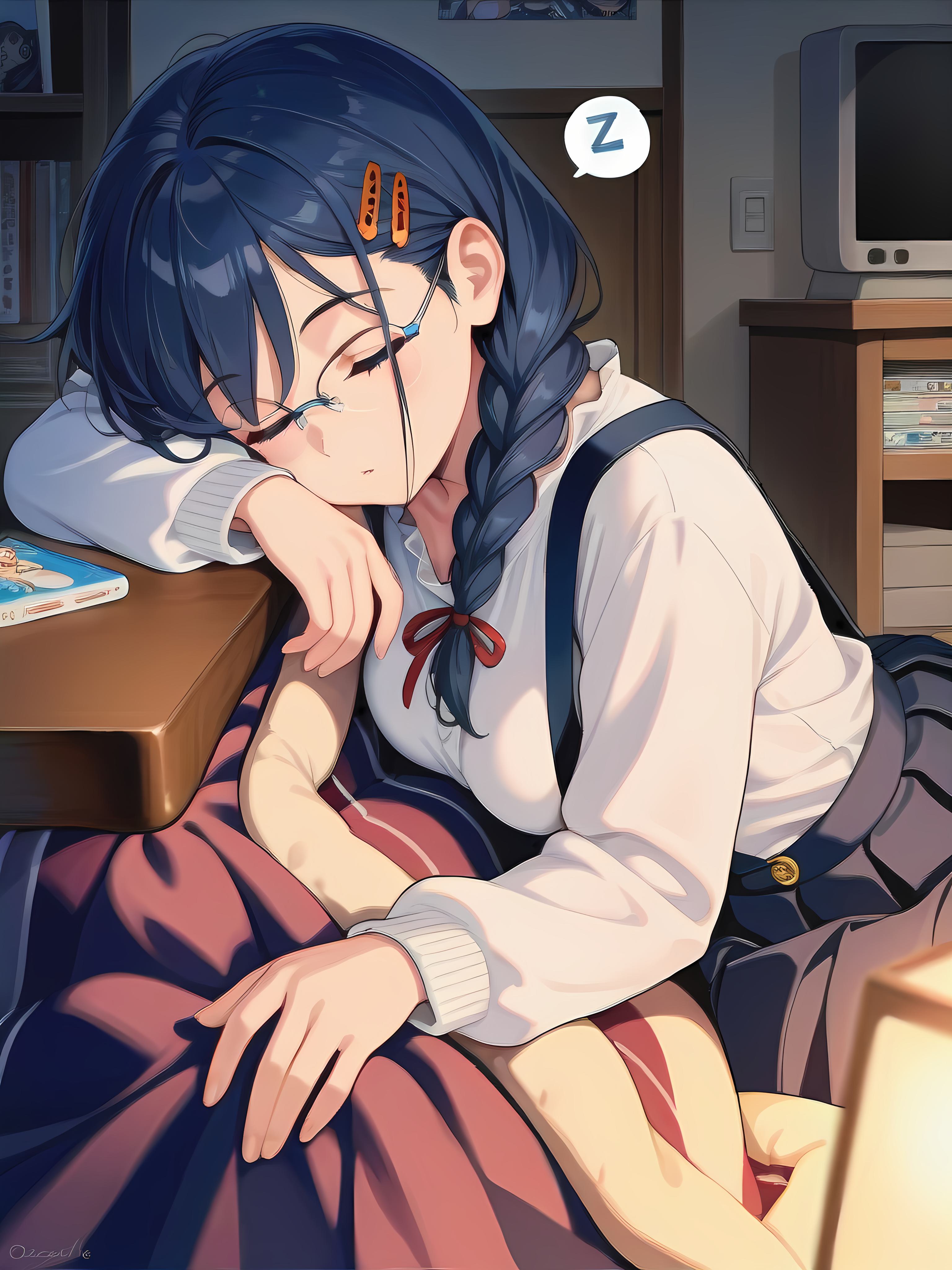 うたた寝💤 | の人気AIイラスト・グラビア