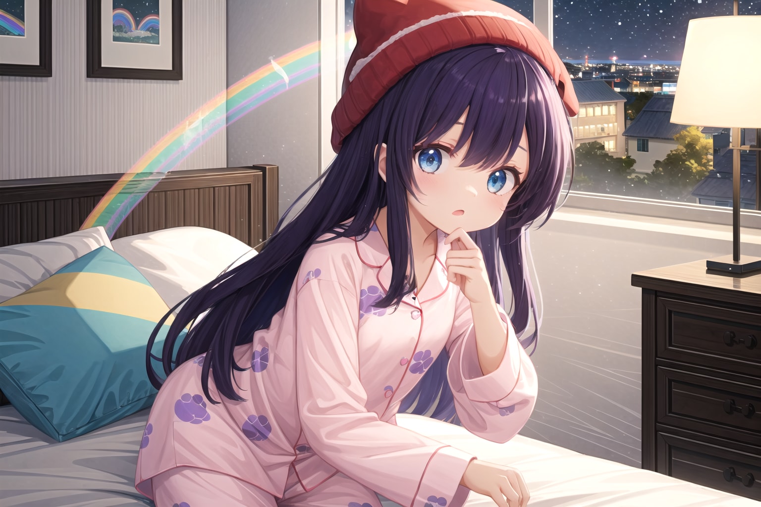 ナイトキャップの少女 2/2 | の人気AIイラスト・グラビア