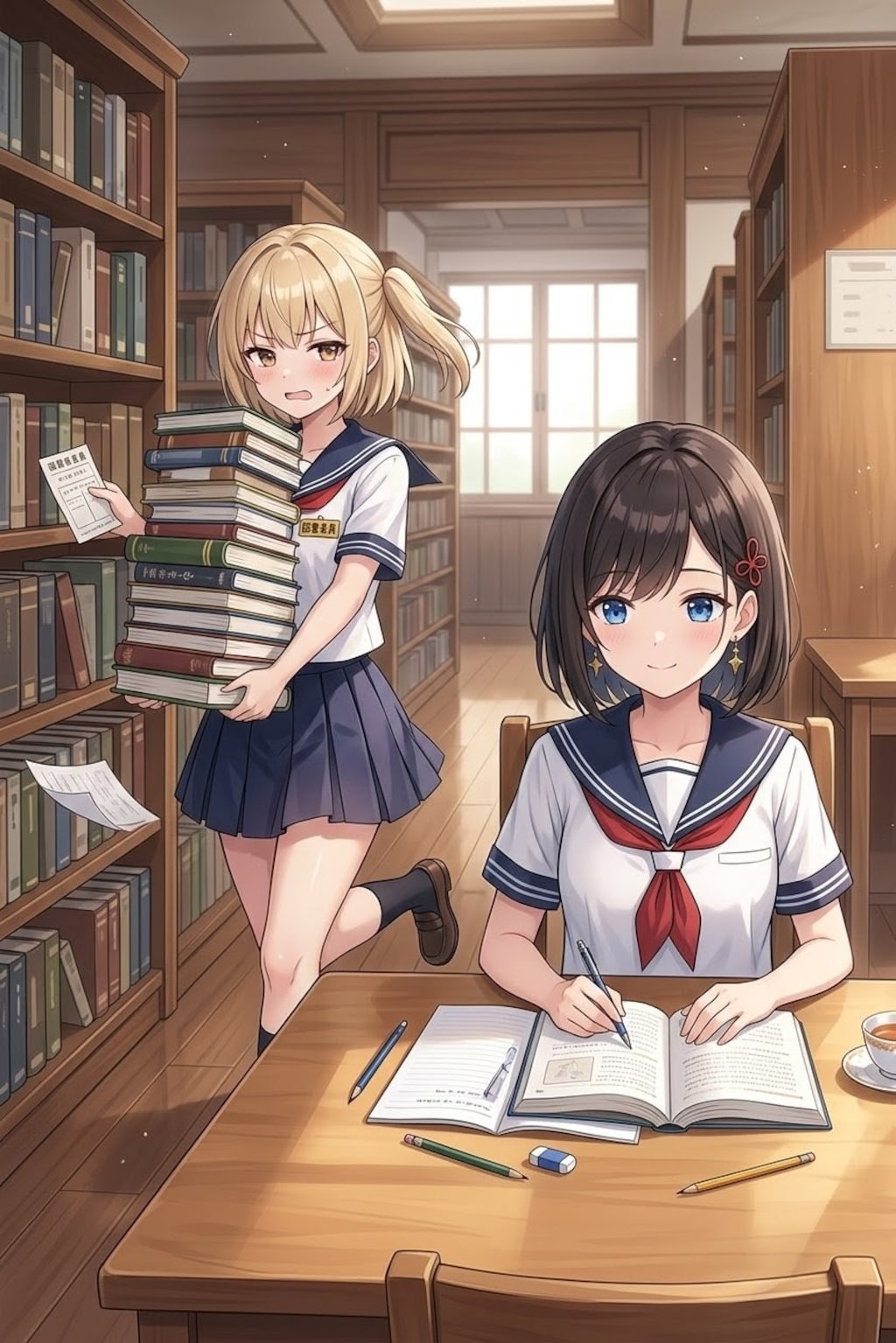 ドタバタ図書委員フユミと瞳菜