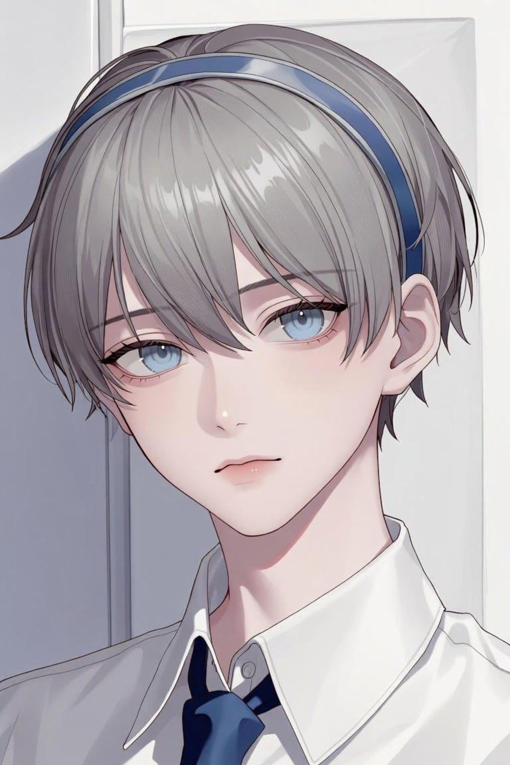 カチューシャをつけた男の子