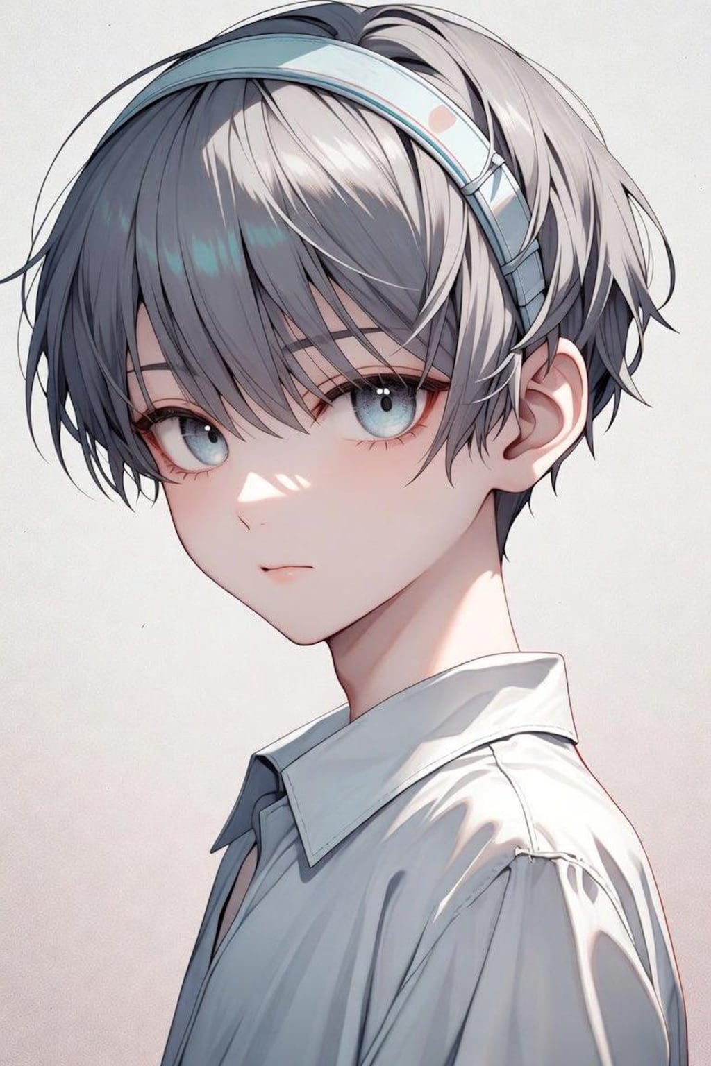 カチューシャをつけた男の子