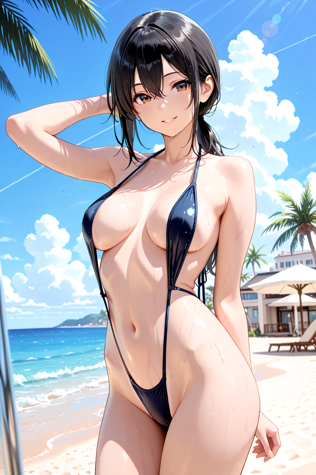 開放的ビーチ