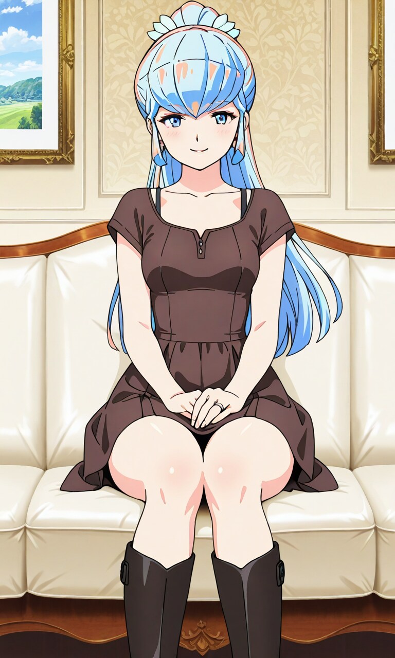 上品に座っても