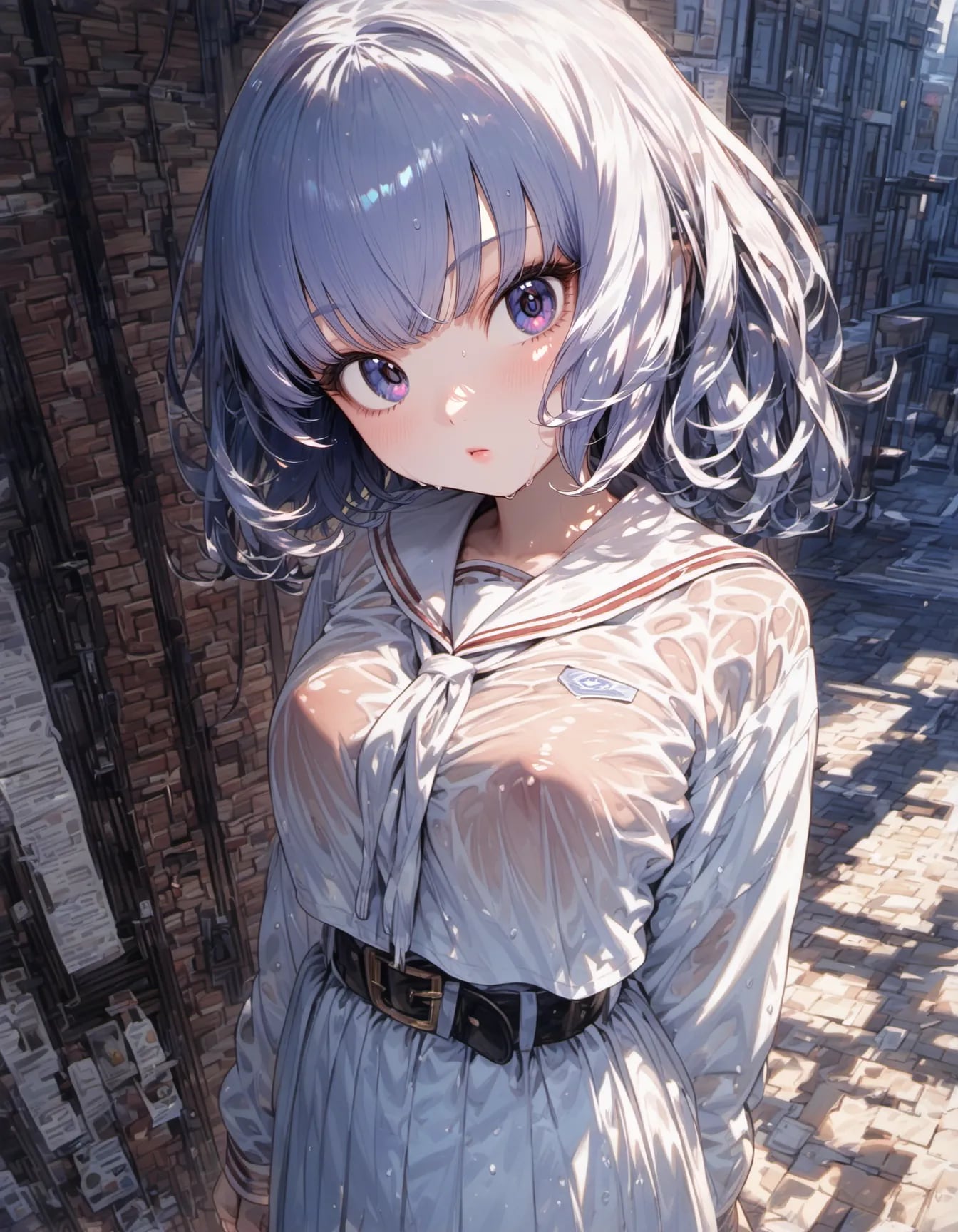 Damp Alleyway Portrait | の人気AIイラスト・グラビア