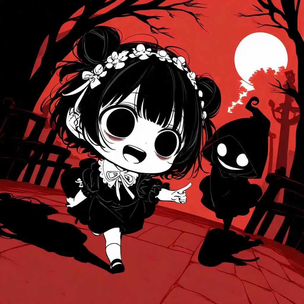 闇のモノと戯れる少女