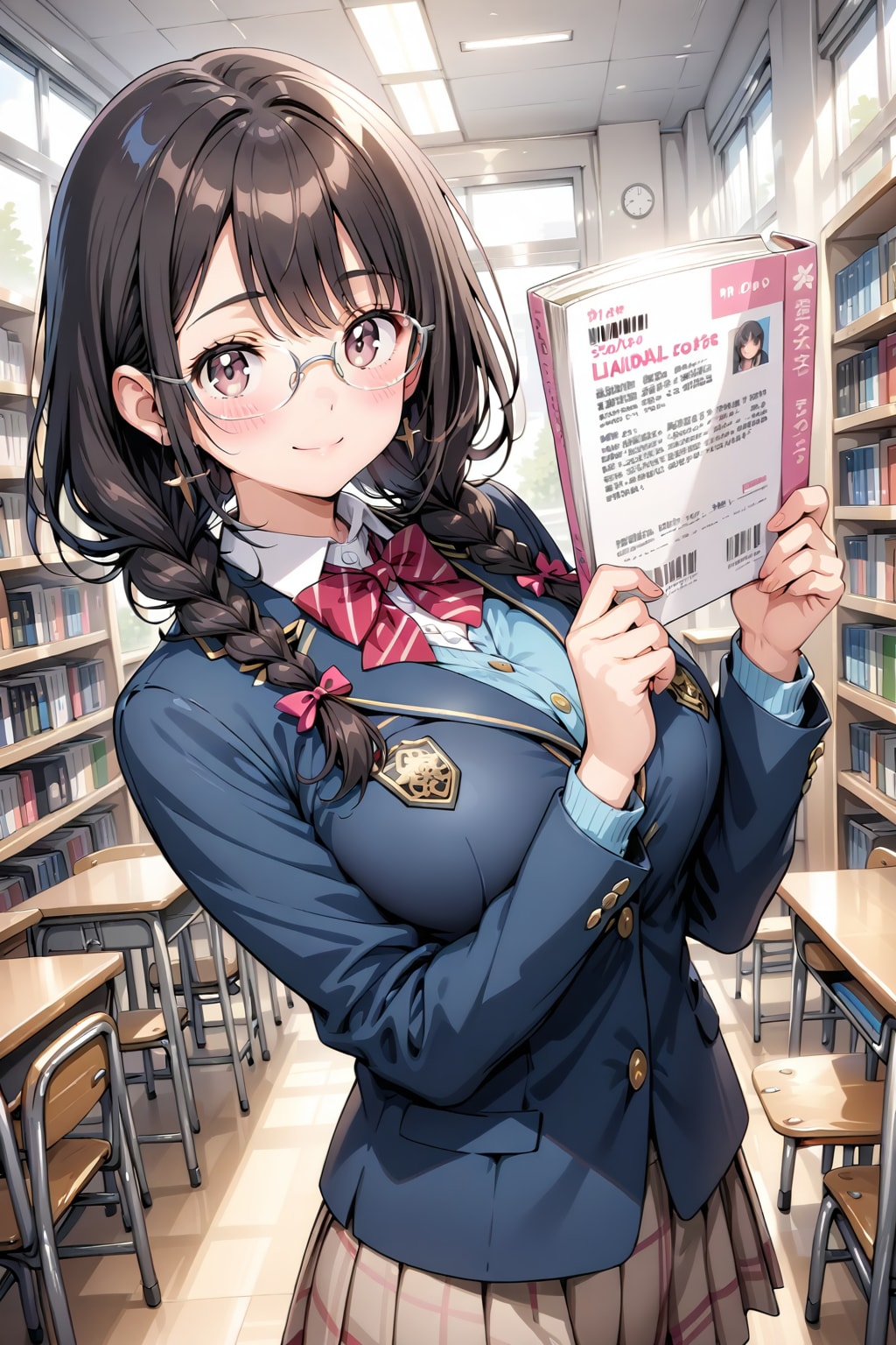 図書室とメガネ少女（LARIMAR）