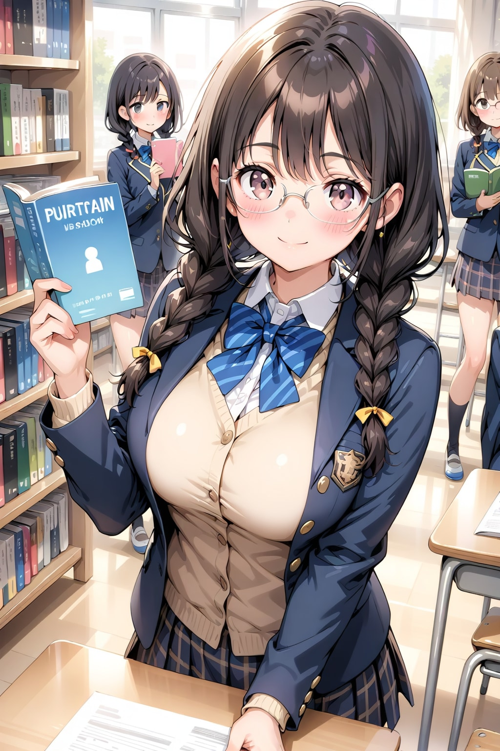 図書室とメガネ少女（LARIMAR）
