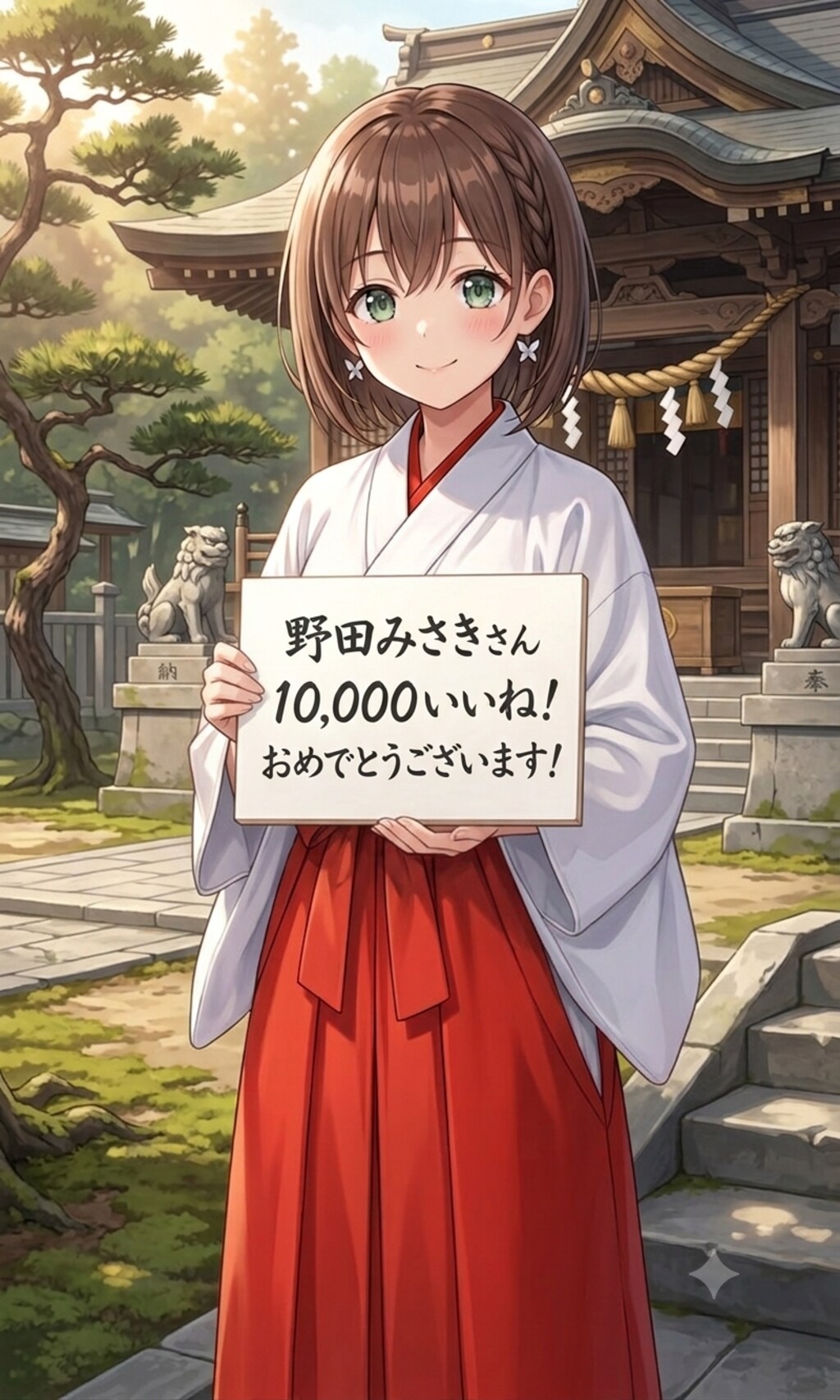 野田みさきさん、1万いいねおめでとうございます！