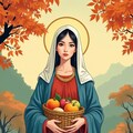 秋の恵みとマリア様 3枚目