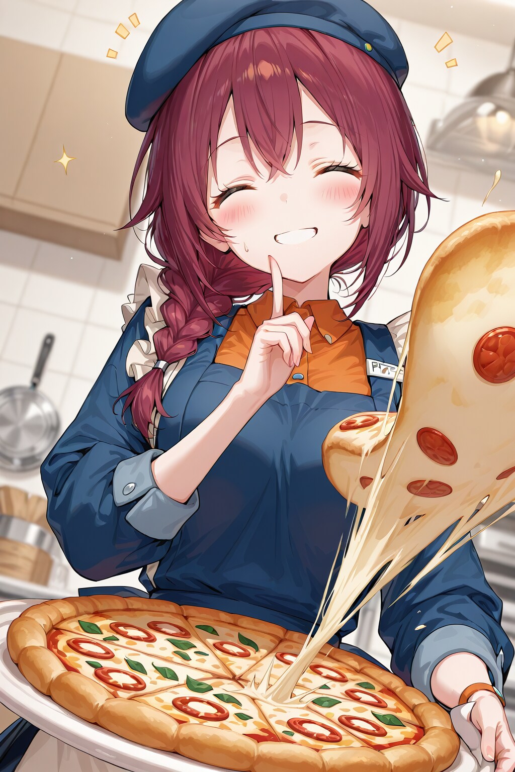 (ピザが)飛び上がるほどおいしいよ！